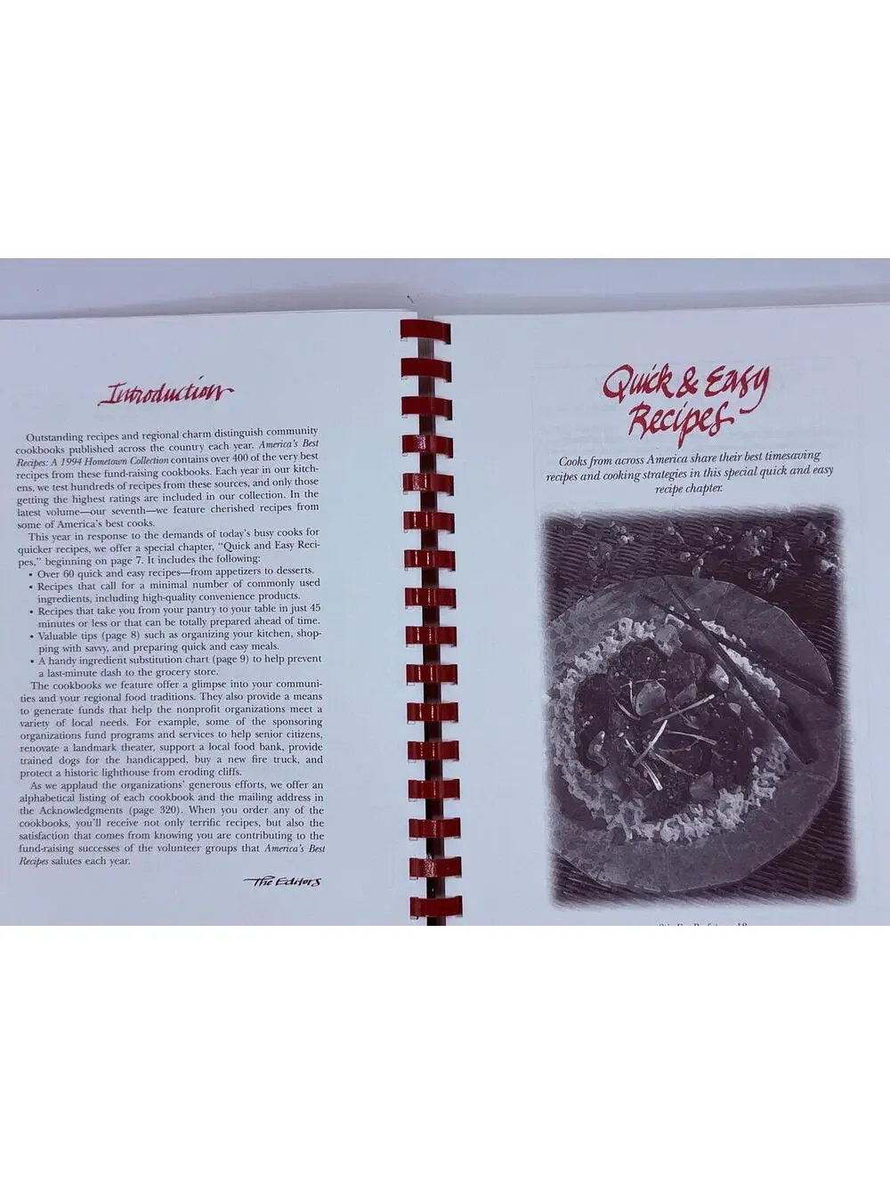 Vintage Community Cookbook, America's Best Recipes, 1994 Hometown Collection